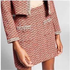 Jeannie Mai x INC Collab Wool Tweed Blend Skirt